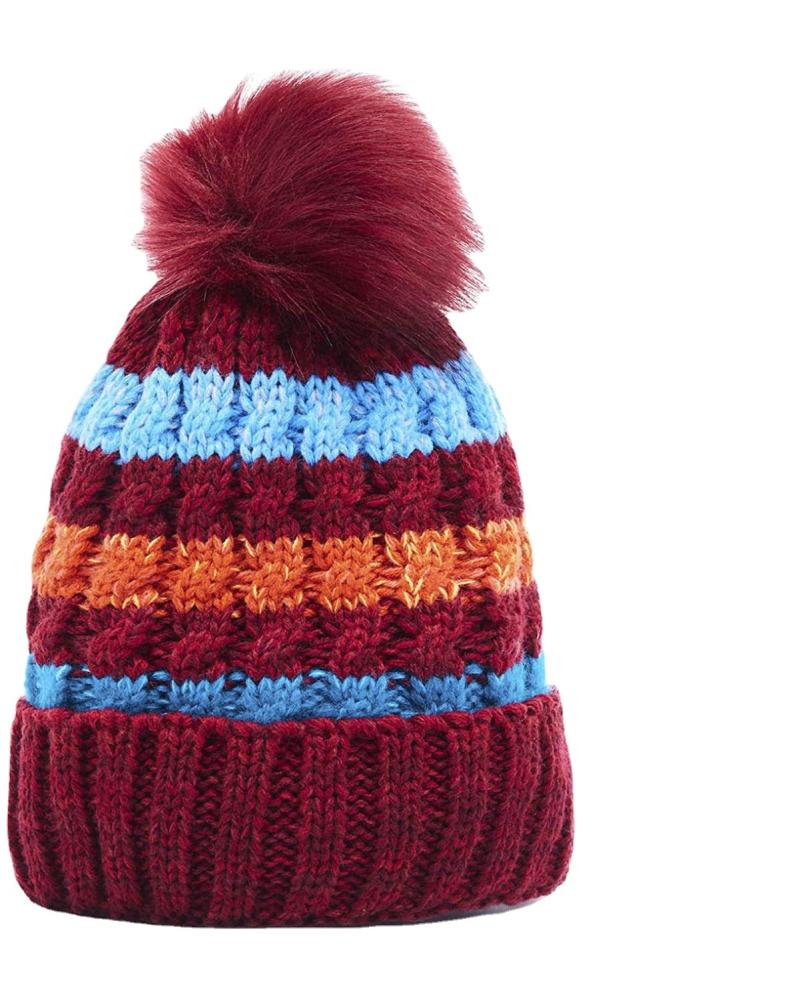 Kids Cozy Striped Cable Pom Hat  |  Accessories Accessories Accessories