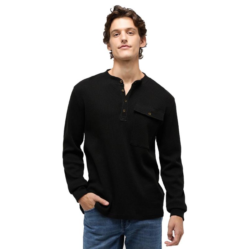 Mens Beanbuilt Waffle Henley, Traditional Untucked Fit  |  Shirts Clothing Allspice