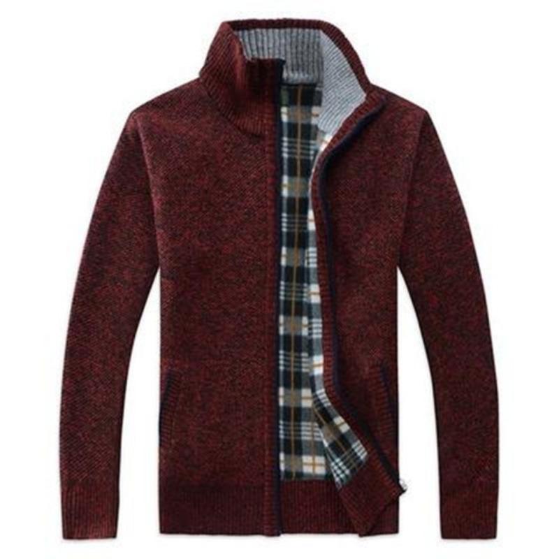 Mens Classic Ragg Wool Sweater, Full-Zip Flannel-Lined  |  Sweaters Clothing Mens