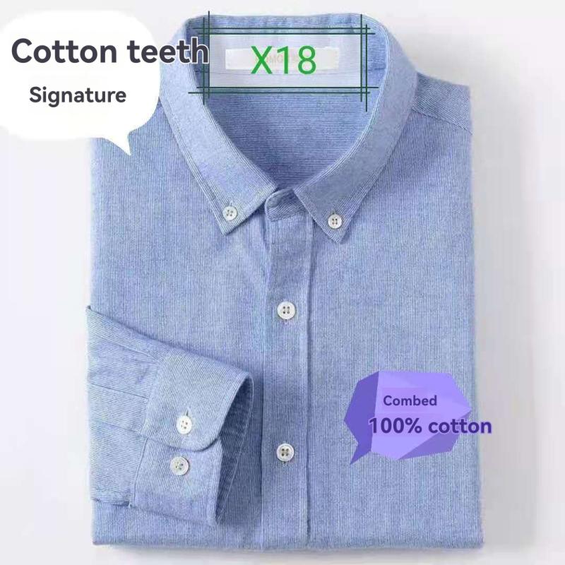 Mens Comfort Stretch Oxford, Traditional Untucked Fit, Short-Sleeve  |  Shirts Clothing Light Cobalt