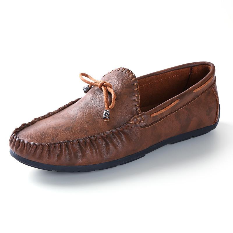 Mens Leather Double-Sole Slippers, Leather-Lined  |  Slippers Mens Brown