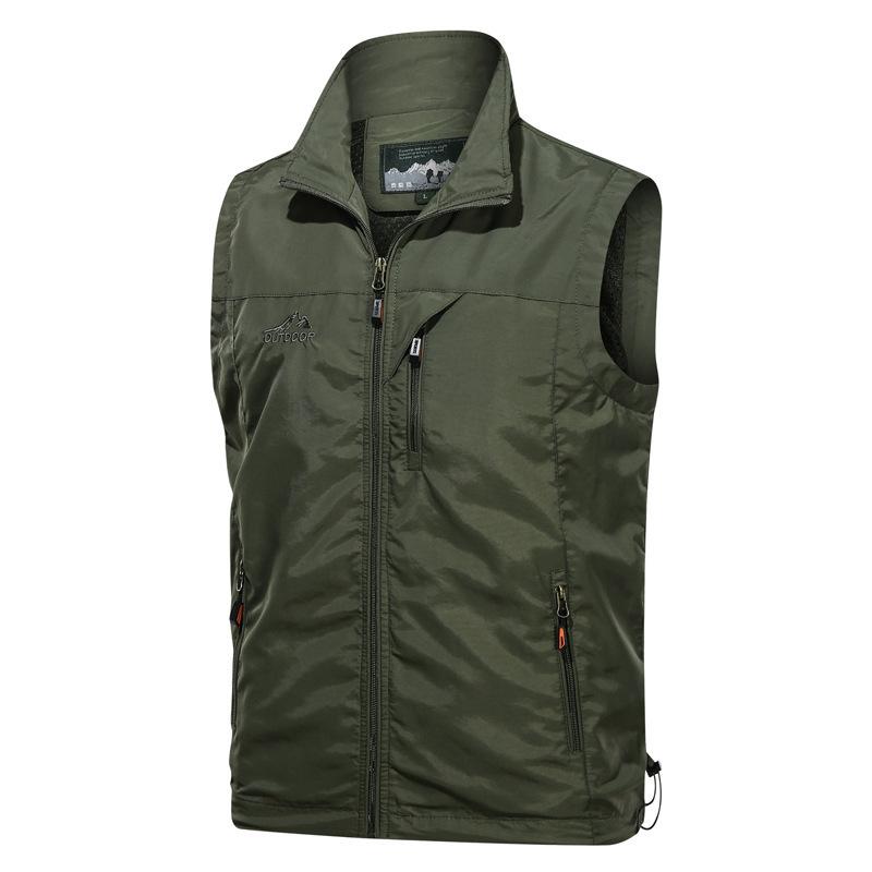 Mens Performance Fleece-Lined Windbreaker Vest  |  Vests Mens Dark Loden