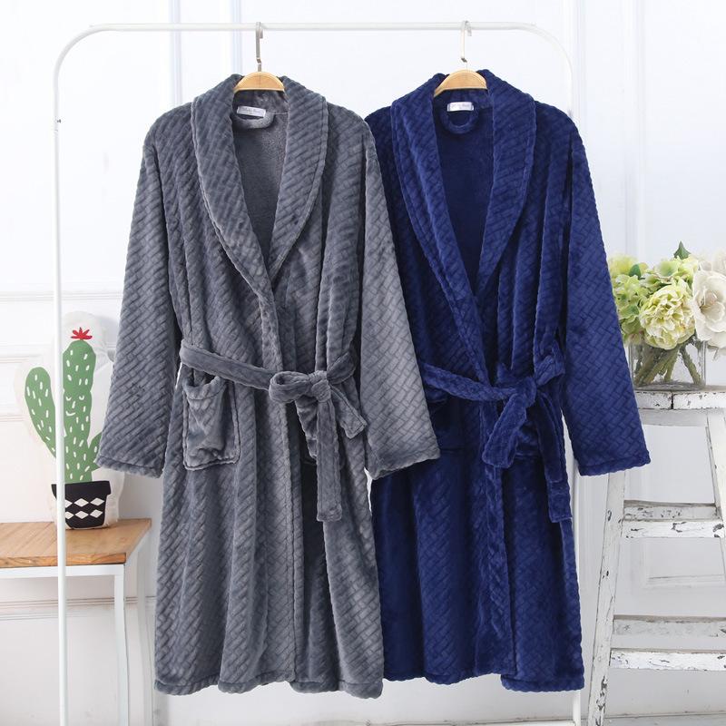 Mens Quilted Robe  |  Sleepwear Clothing Classic Navy