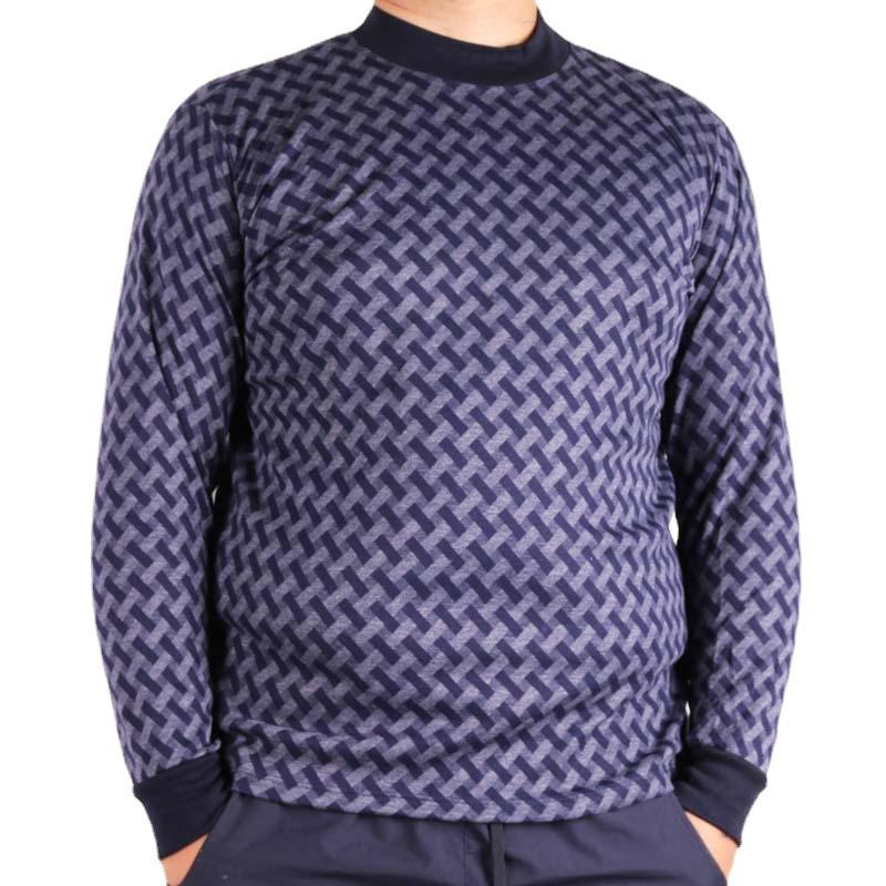 Mens Quilted Sweatshirt, Crewneck, Print  |  Sweatshirts Clothing Classic Navy Birdseye