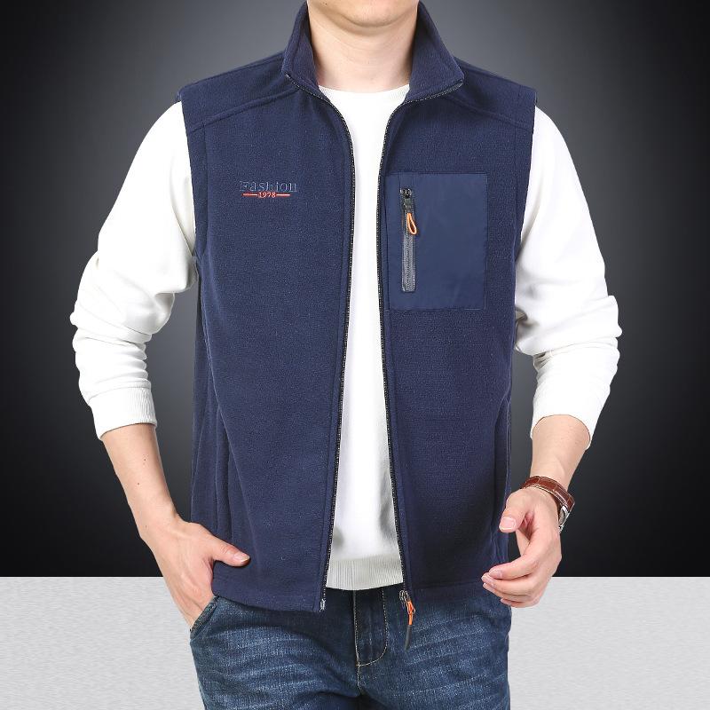 Mens Sherpa Vest  |  Fleece Clothing Adobe Red