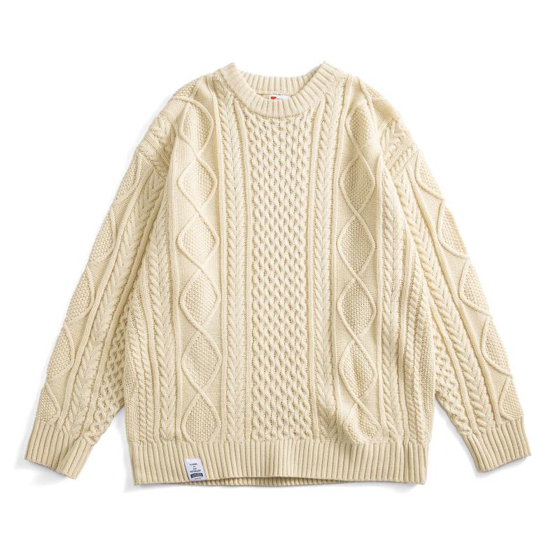 Mens Signature Cotton Fisherman Sweater  |  Sweaters Clothing Beige