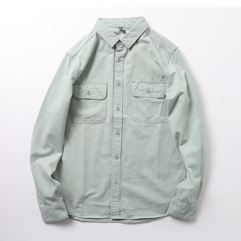 Mens Sunwashed Canvas Shirt, Traditional Fit  |  Shirts Clothing Bay Leaf