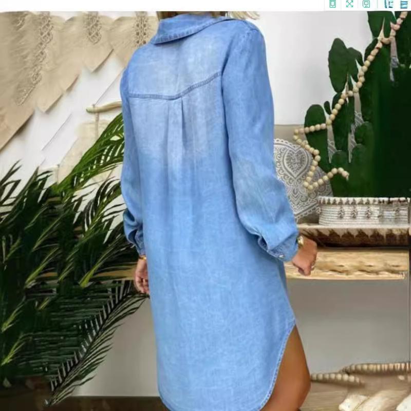 Womens Heritage Washed Denim Shirt Dress  |  Dresses & Skirts Clothing Dresses & Skirts