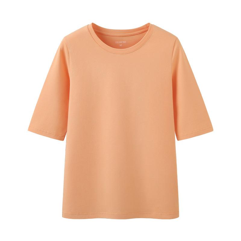 Womens Jewelneck Tee, Elbow-Sleeve  |  Shirts & Tops Clothing Larkspur