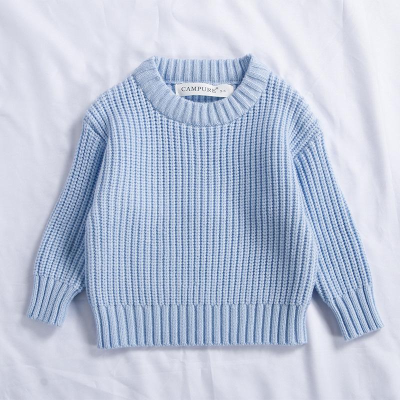 Womens Supersoft Waffle Sweater, Crewneck  |  Sweaters Clothing Blue Aster Heather