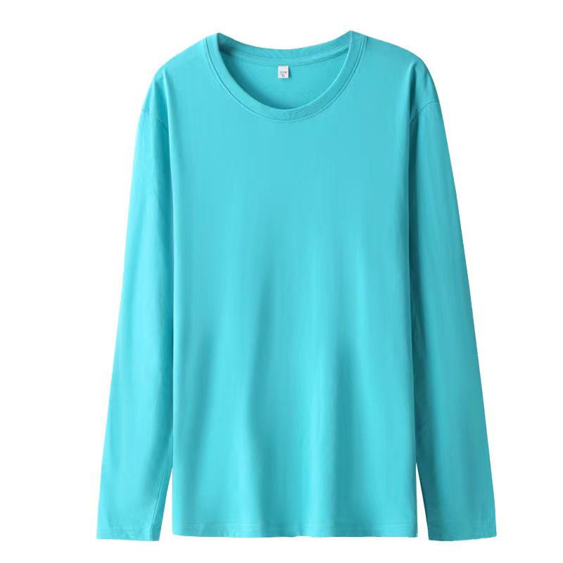 Womens Tee, Long-Sleeve Crewneck  |  Shirts & Tops Clothing Deep Turquoise