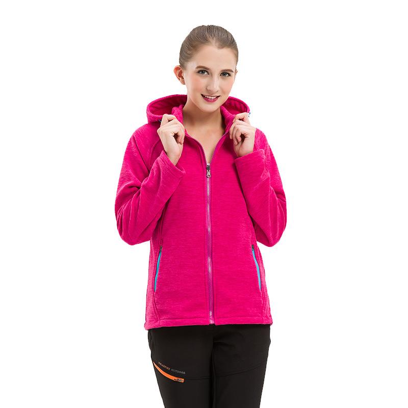 Womens Primaloft Thermastretch Fleece Jacket, Hooded Full-Zip  |  Fleece Clothing Collegiate Blue